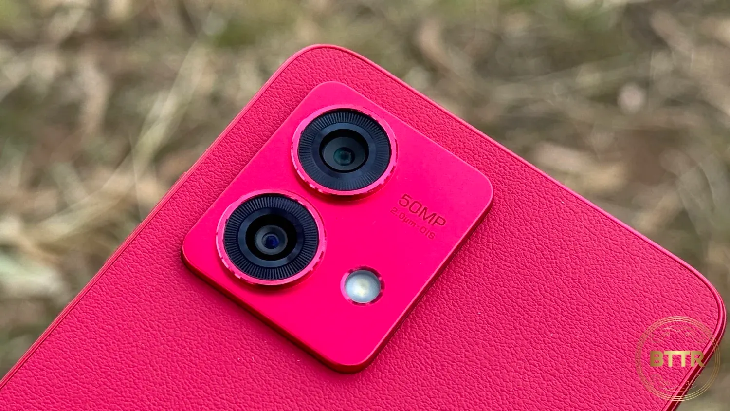 Close up of the Moto G84 5G's cameras