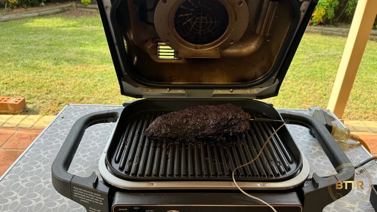 Beef brisket on the Woodfire after smoking