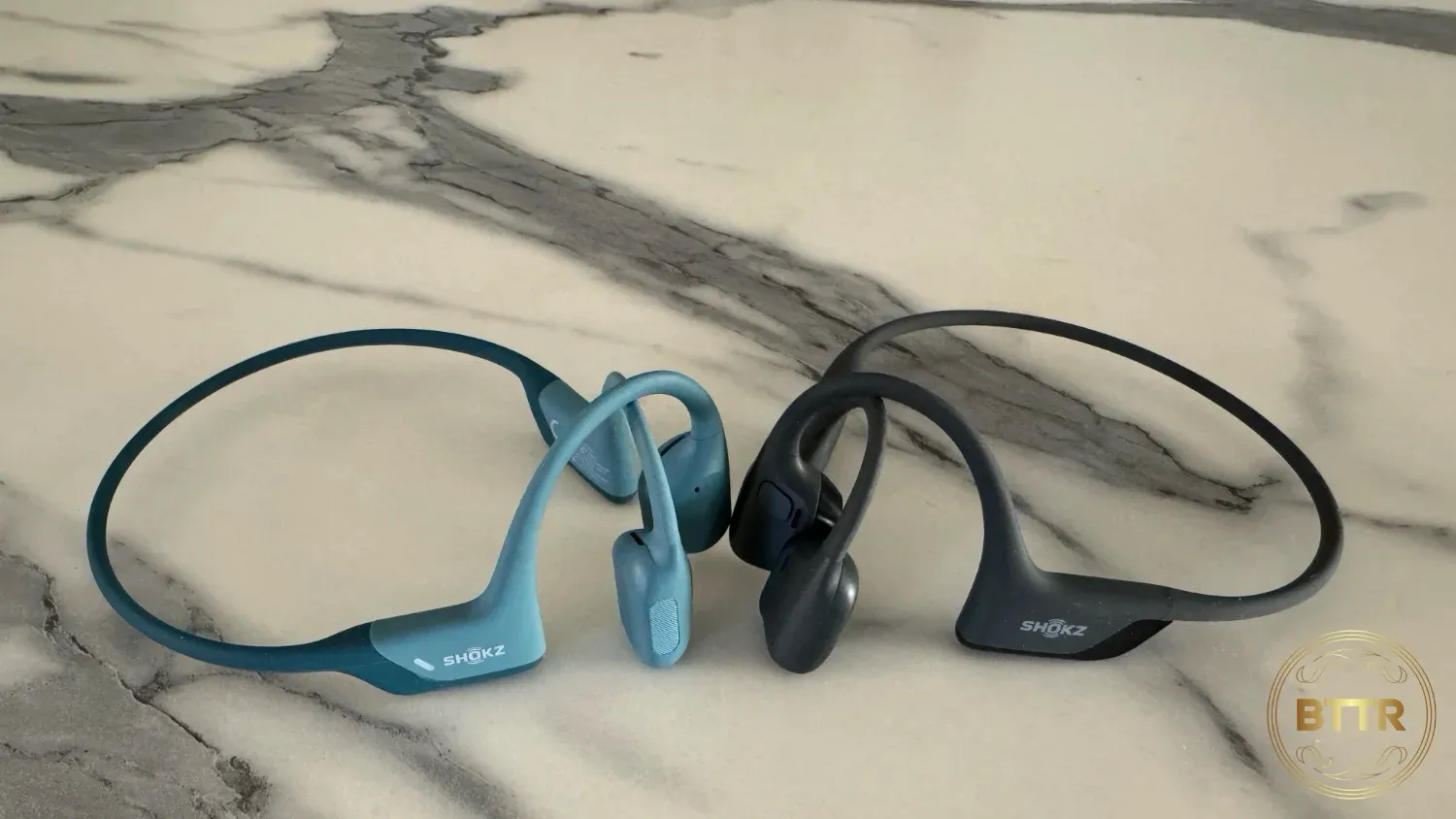 The Shokz OpenRun Pro and the OpenRun Pro 2 side by side