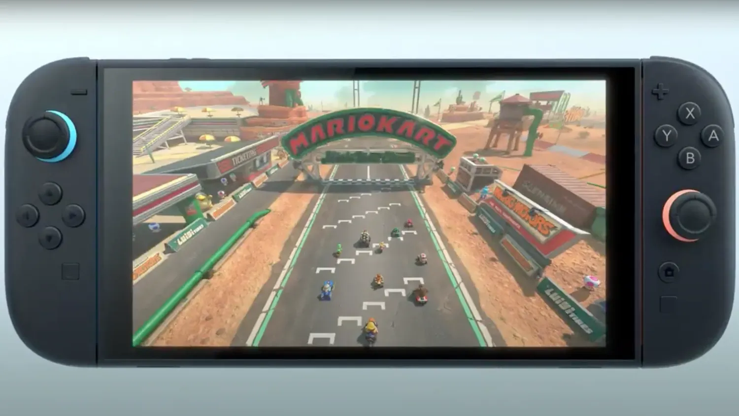 A screenshot of Mario Kart on the Switch 2