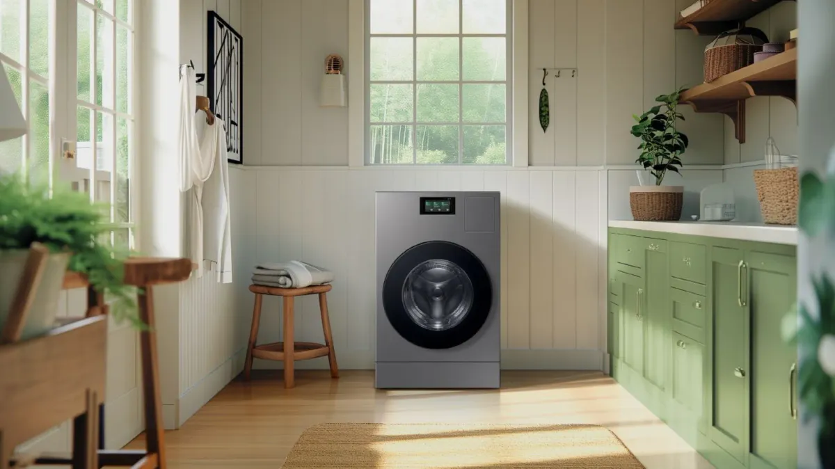 Samsung has squashed its Bespoke washer and dryer together with AI