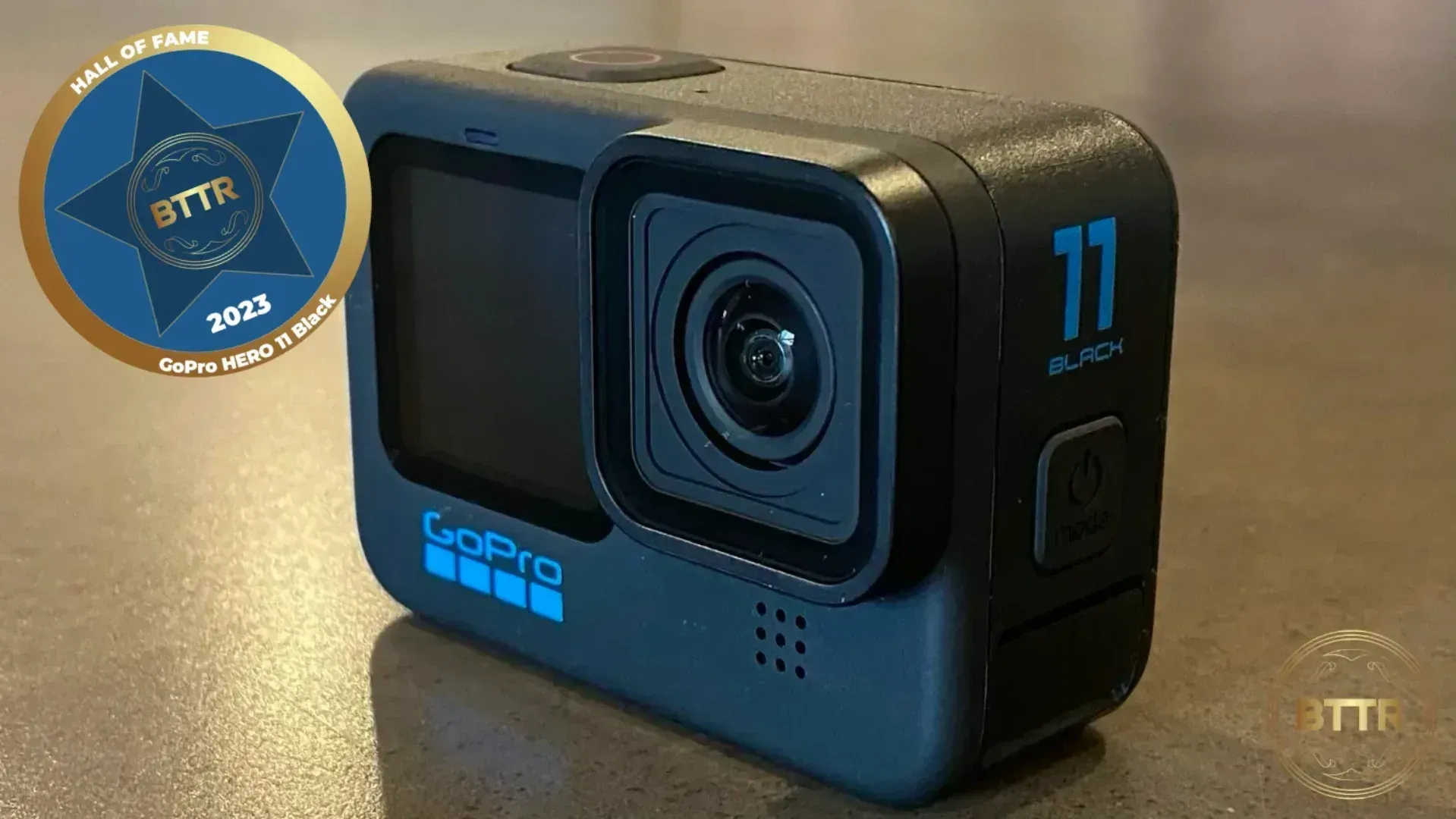 GoPro HERO 11 Black with a hall of fame badge