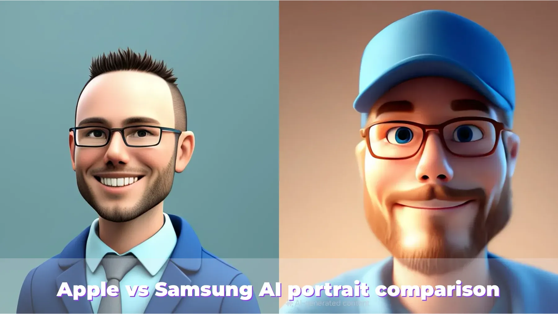 Let's compare the horror of AI portraits: Apple vs Samsung