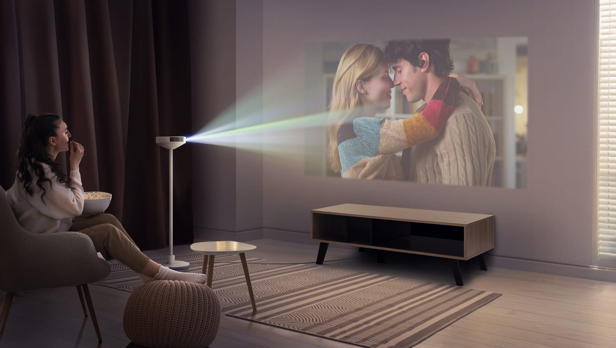 LG's latest projector transforms into a lamp