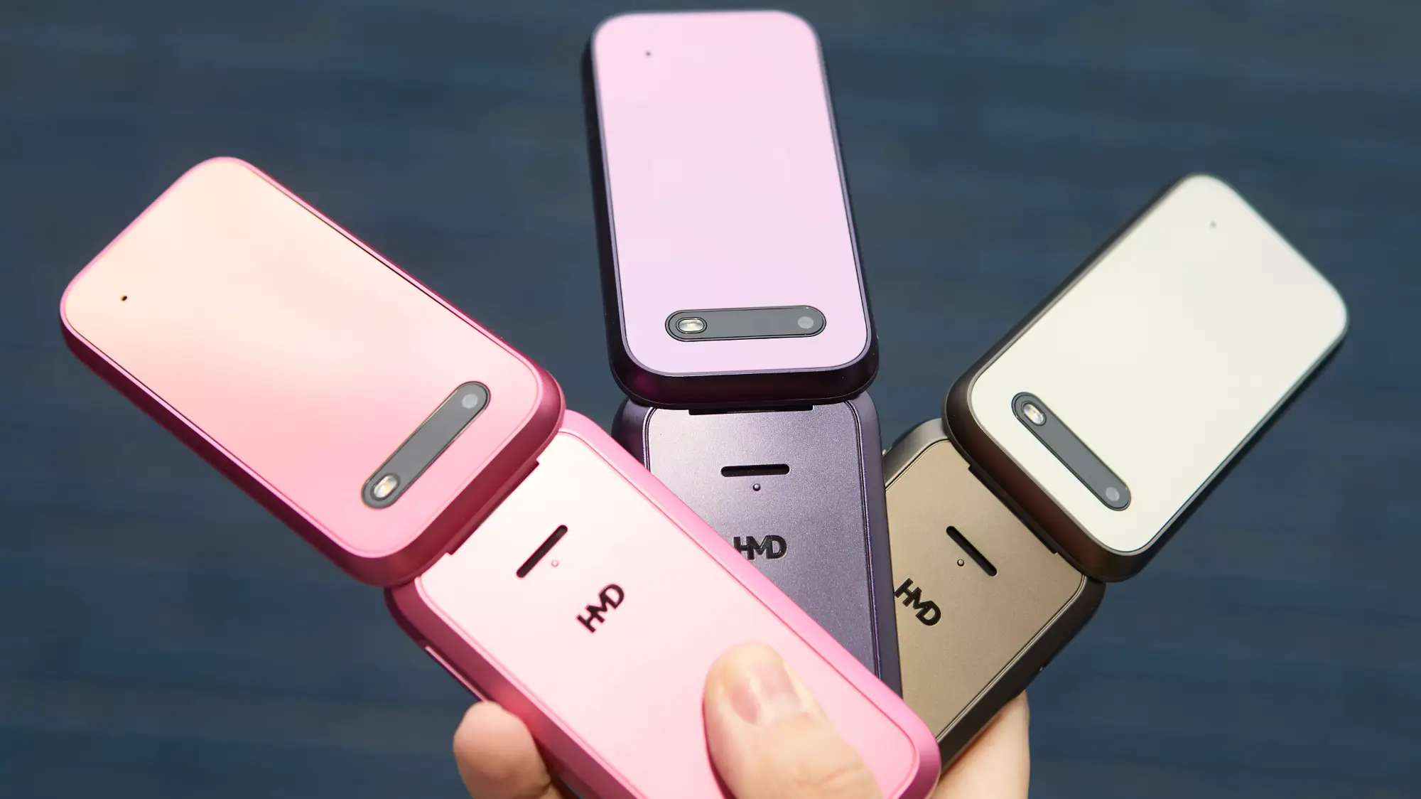 A trio of new HMD flip phones