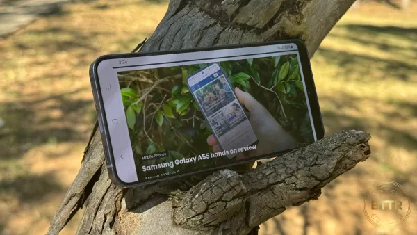 The Samsung Galaxy S24 in a tree