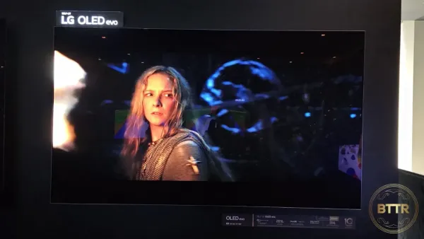 LG OLED evo TV showing Rings of Power