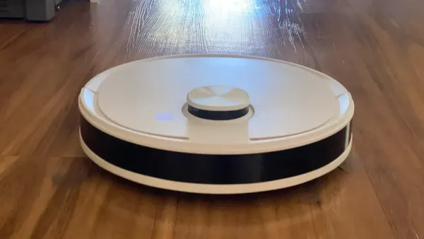 The Deebot N8 vacuum wooden floorboards