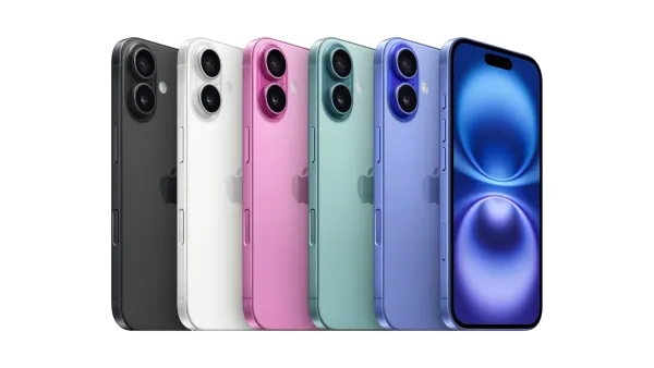 The range of iPhone 16 colours