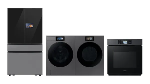 An image of Samsung's appliances with integrated AI screens.