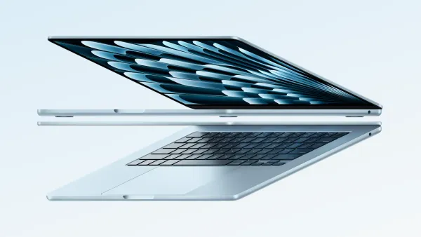 The new MacBook Air with M4 in sky blue