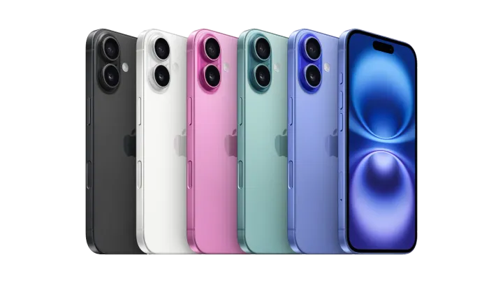 The range of iPhone 16 colours